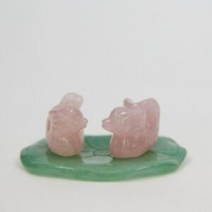 Rose Quartz Twin Doves